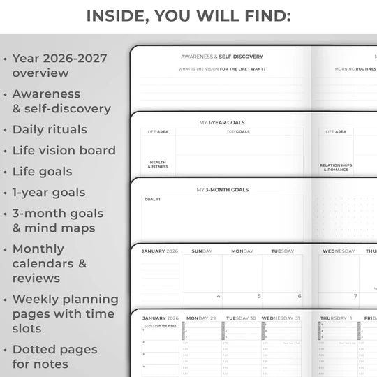 Dated Hourly Weekly Planner 2026